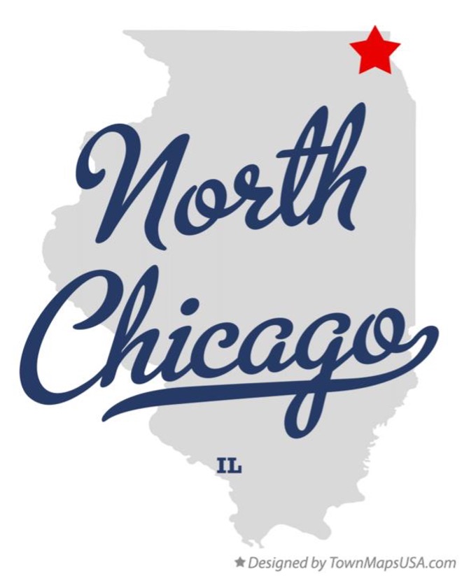 North Chicago Map Graphic